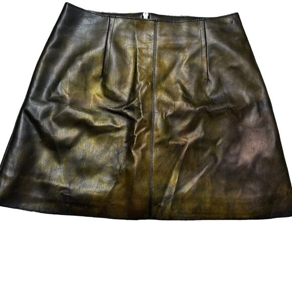 NWT Bailey 44 Bronze Metallic Chew the Scenery mini skirt - Picture 2 of 8